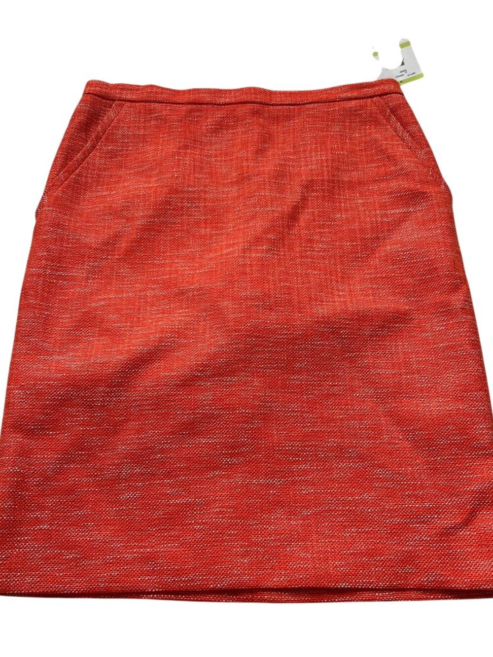 Anne Klein skirt orange white tweed size 4